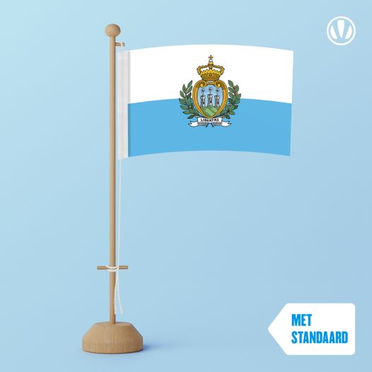 Tafelvlag San Marino met standaard