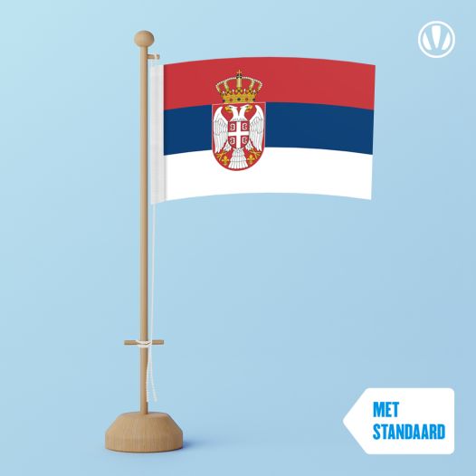 Tafelvlag Servie met standaard