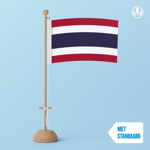 Tafelvlag Thailand met standaard