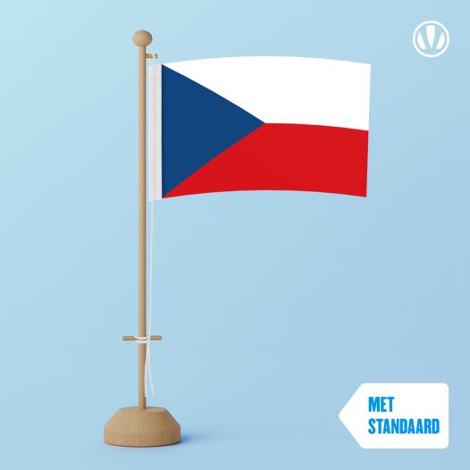 Tafelvlag Tsjechie met standaard