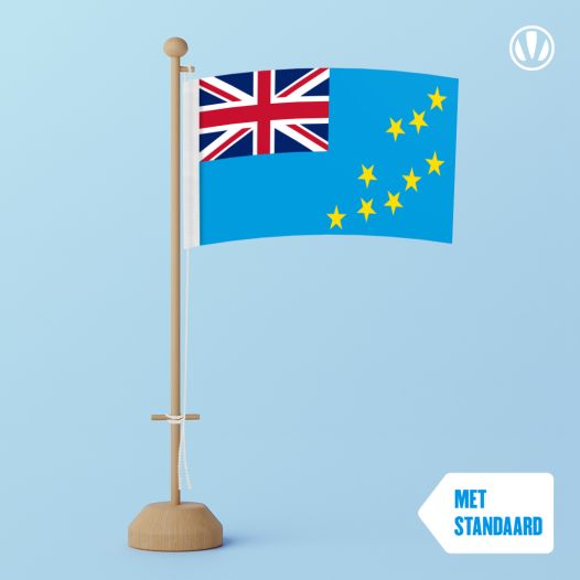 Tafelvlag Tuvalu met standaard