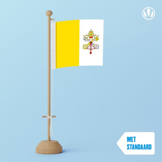 Tafelvlag Vaticaanstad met standaard