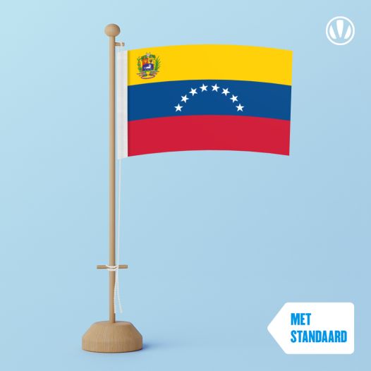 Tafelvlag Venezuela 10x15cm met standaard