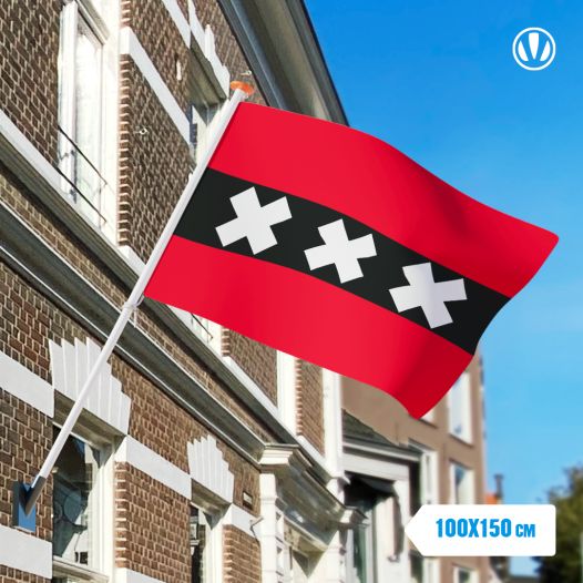 Vlag Amsterdam 100x150cm spunpoly