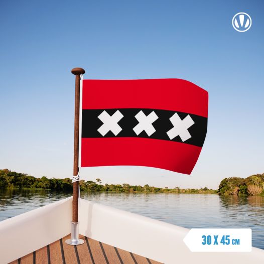 Vlag Amsterdam 30x45cm