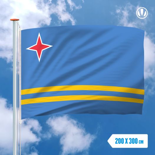 Grote Mastvlag Aruba spunpoly 200x300