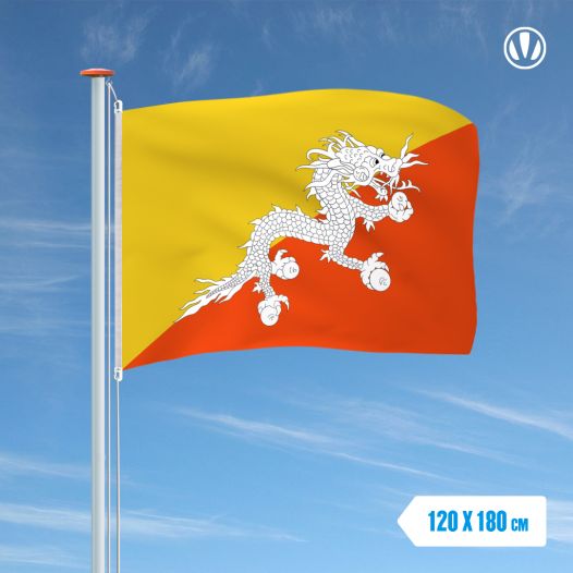 Vlag Bhutan 120x180cm