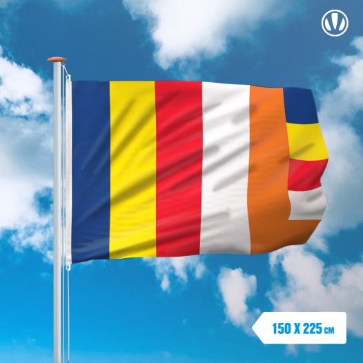 Vlag Boeddhisme 150x225cm