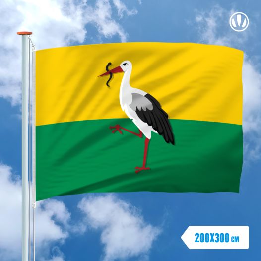Vlag Den Haag met Ooievaar 200x300cm