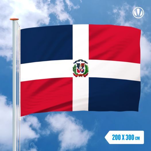 Grote Mastvlag Dominicaanse Republiek 200x300