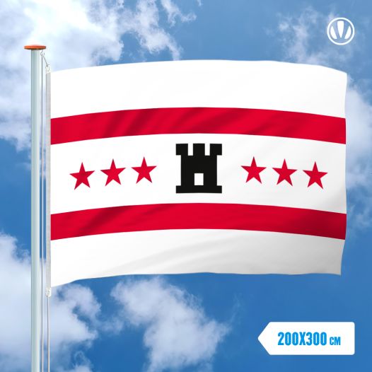 Vlag Drenthe 200x300cm spunpoly