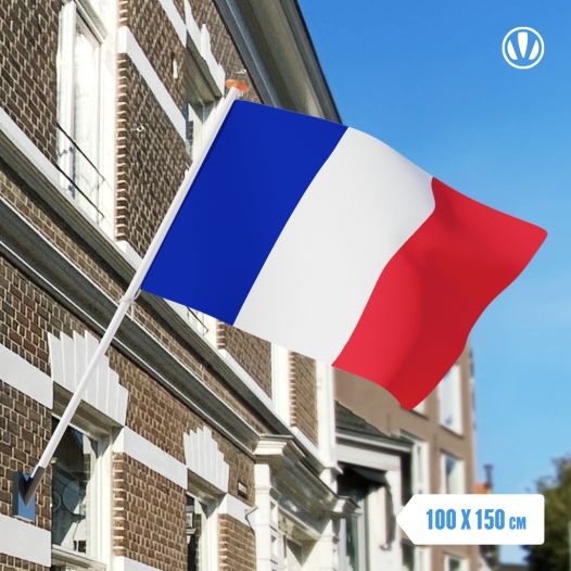 Franse vlag 100x150 Glanspoly