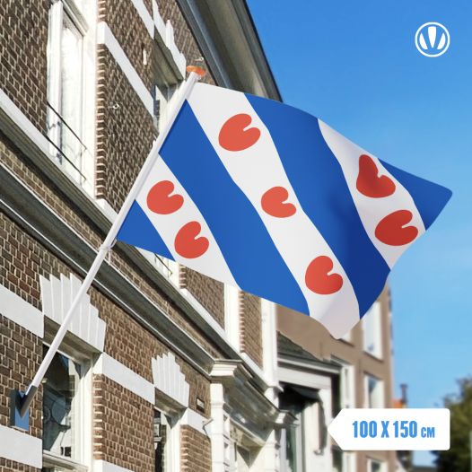 Vlag Friesland 100x150cm spunpoly