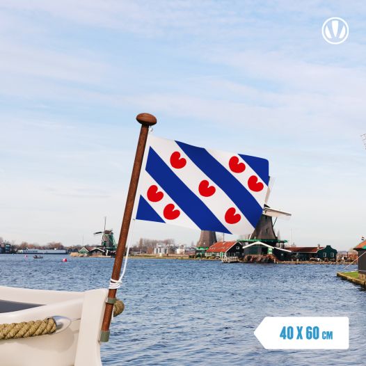 Vlag Friesland 50x60cm Friese Provincievlag