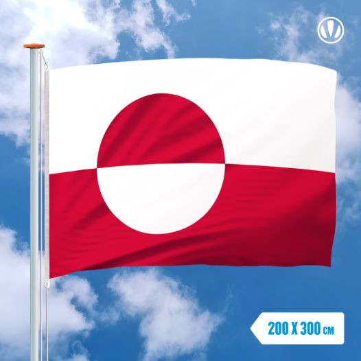 Grote vlag Groenland 200x300