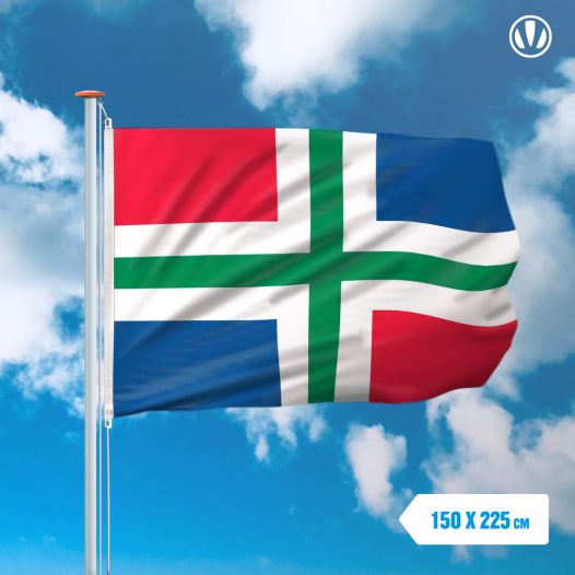 Groningse vlag 150x225cm spunpoly
