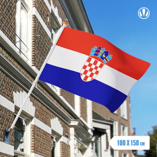 Vlag Kroatie 100x150 gevelvlag