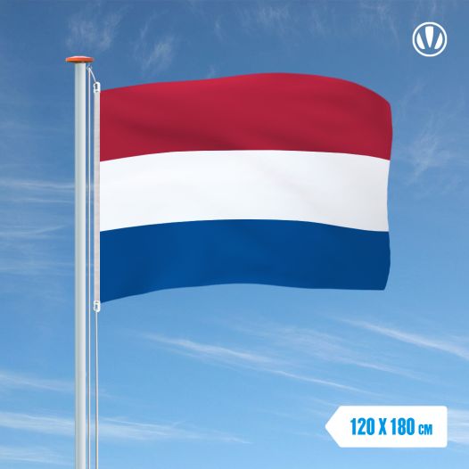 Nederlandse vlag 120x180cm met vlaggenhaken