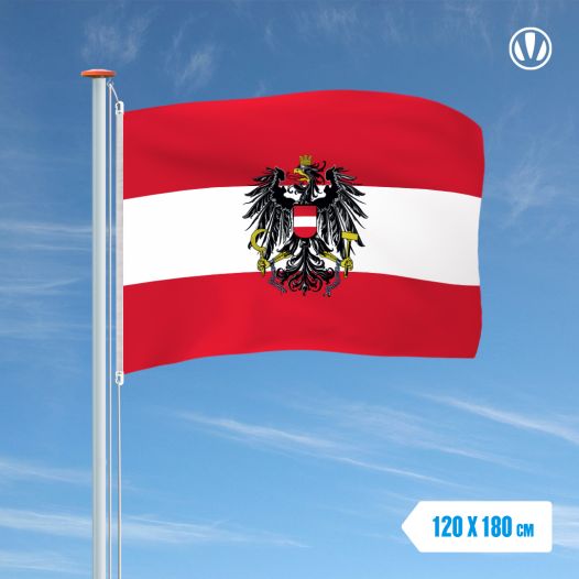 Vlag Oostenrijk met Wapen 120x180cm