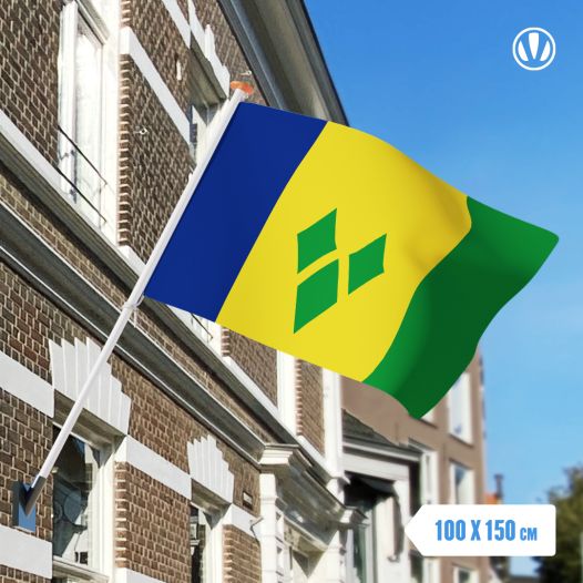 Vlag Sint Vincent en de Grenadines 100x150cm - Spunpoly