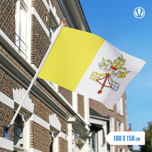 Vlag Vaticaanstad 100x150 Spunpoly