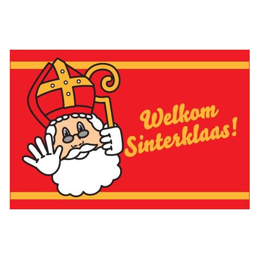 Grote vlag Welkom Sinterklaas