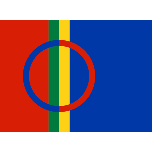 Grote vlag Lapland ofwel Sami vlag 200x300