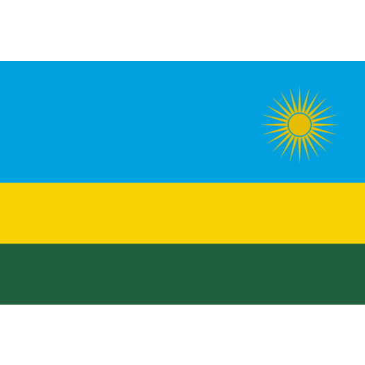 Bootvlag Rwanda 30x45cm