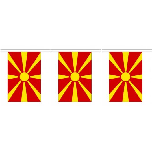 Vlaggenlijn Macedonie - 3 meter | Stof