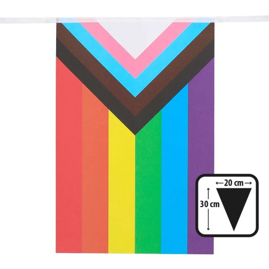 Vlaggenlijn Progress rechthoek - 6 meter | papier