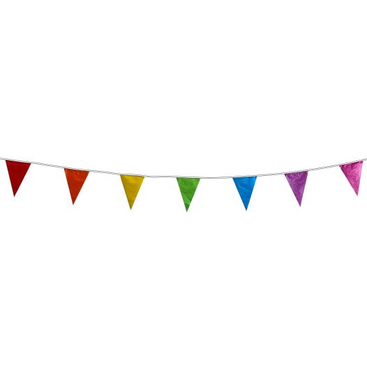 Vlaggenlijn Vrolijke kleuren - 20 meter brandvertragend