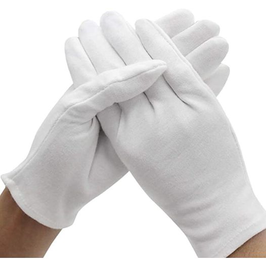 Luxe handschoenen wit, kort maat M