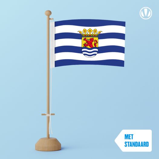 Tafelvlag Zeeland 10x15cm met standaard