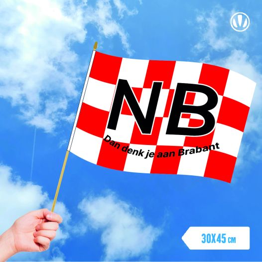 Zwaaivlag Brabant 30x45cm Stof