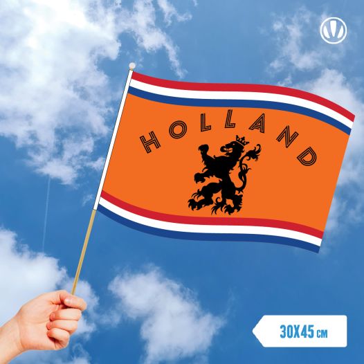 Holland zwaaivlag oranje 30x45cm
