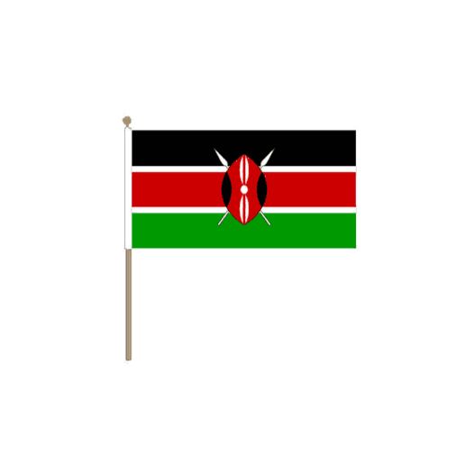 Zwaaivlag Kenia 15x22,5cm | stof