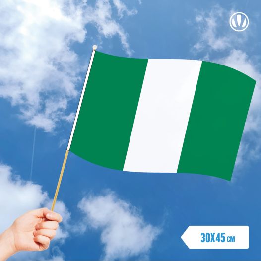 Zwaaivlag Nigeria 30x45cm