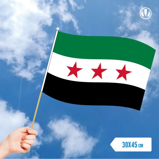 Zwaaivlag Syrië Revolutie 30x45cm stof
