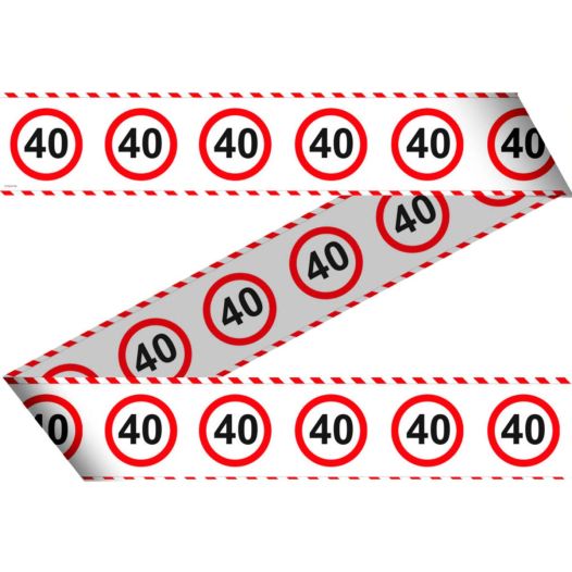 Afzetlint 40 jaar Verkeersbord 15 meter