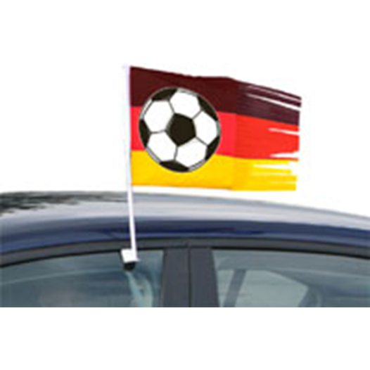 Autovlag Duitsland | Duitse autoraamvlag met voetbal