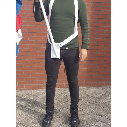 Bandelier wit voor vlaggenstok