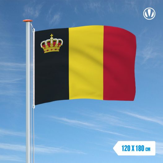 Belgische vlag met kroon 120x180cm