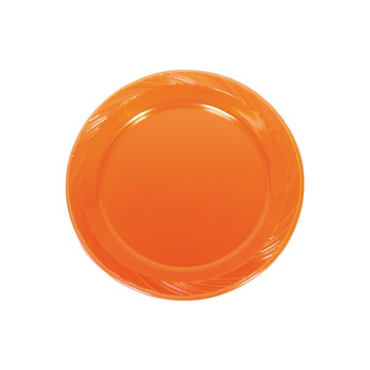 Oranje Borden wegwerp bordjes plastic 8 stuks
