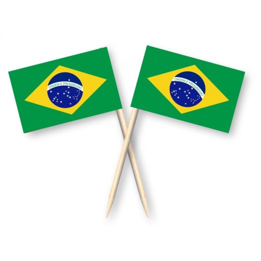 Cocktailprikkers Brazilië 50 stuks