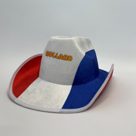 Cowboyhoed Holland rood wit blauw