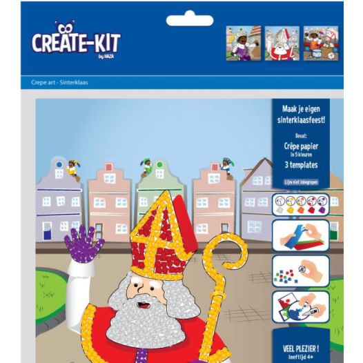 Crepe art creatie-kit thema Sinterklaas