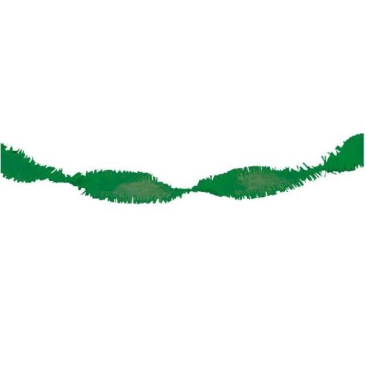 Draaiguirlande, crêpeslinger groen 6m, brandvertragend