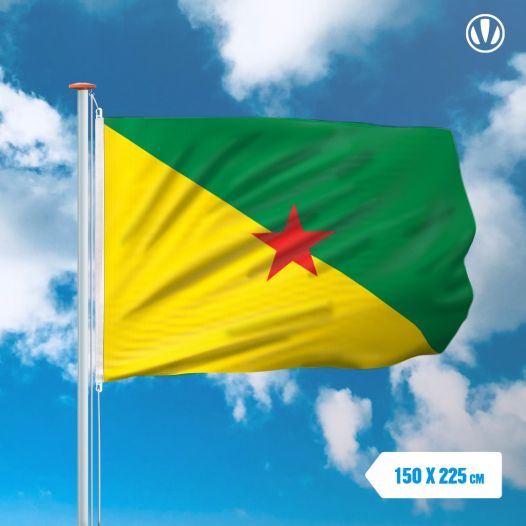 vlag Frans-Guyana 150x225cm niet officiele mastvlag