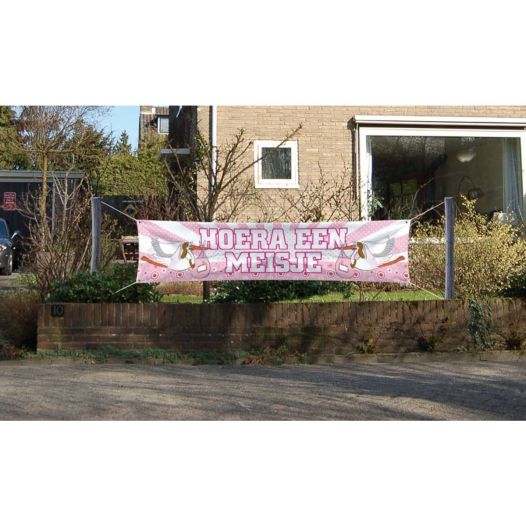 Geboorte spandoek Meisje 180x40 cm