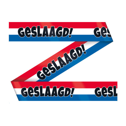 Geslaagd afzetlint 12 meter lang